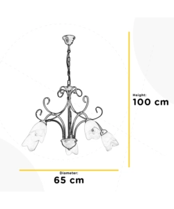 LAMPADARIO 5 LUCI ONLI "ODINO" BRONZO E14
